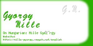 gyorgy mille business card